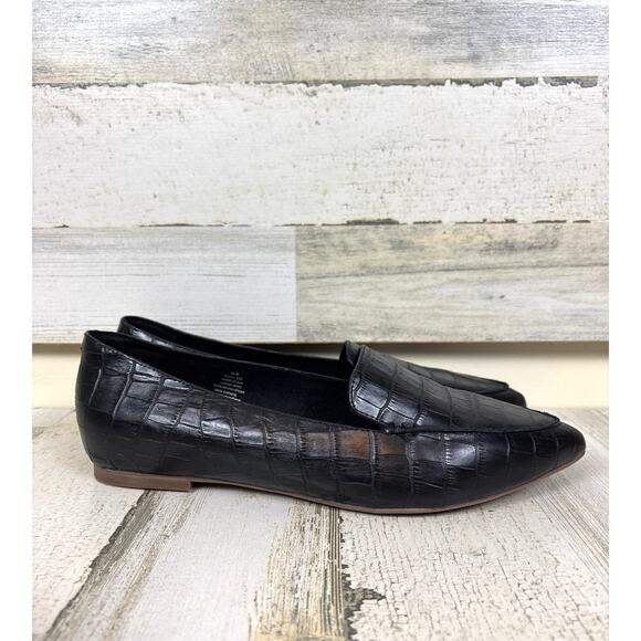 Blondo Women’s 10 Black Silvia Crocodile Textured Leather Slip On Loafers NEW - Picture 2 of 9